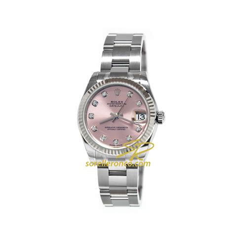 rolex quadrante rosa prezzo usato|Vendesi Rolex Datejust 179160 pink Roman 3 row oyster.